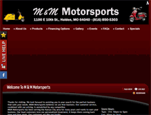 Tablet Screenshot of mandmmotorsports.com